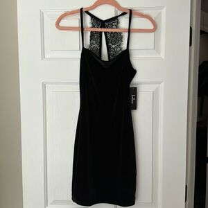 Lulus Black Velour Dress